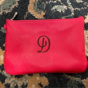 Thirty-One Faux Leather Zipper Pouch